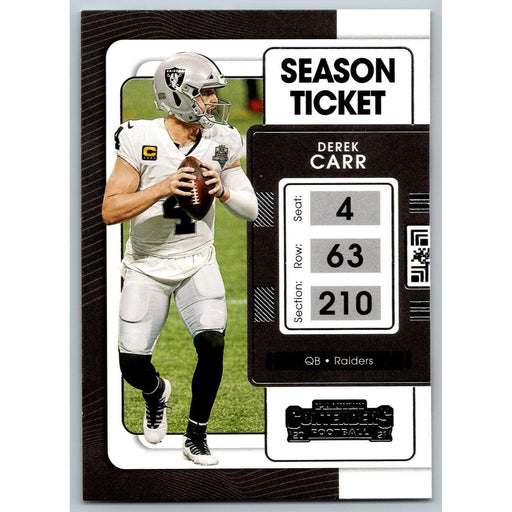 2021 Panini Contenders NFL Derek Carr Las Vegas Raiders #57 - Collectible Craze America