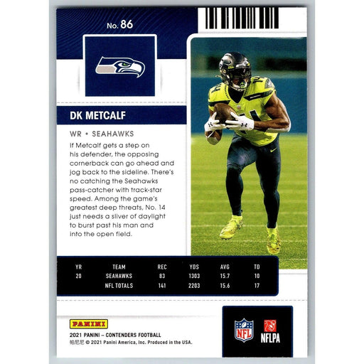 2021 Panini Contenders NFL DK Metcalf Seattle Seahawks #86 - Collectible Craze America