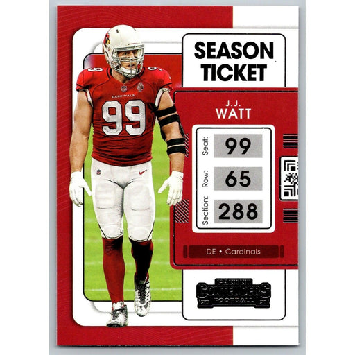 2021 Panini Contenders NFL J.J. Watt Arizona Cardinals #3 - Collectible Craze America