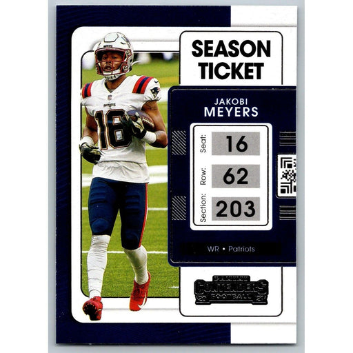 2021 Panini Contenders NFL Jakobi Meyers New England Patriots #68 - Collectible Craze America