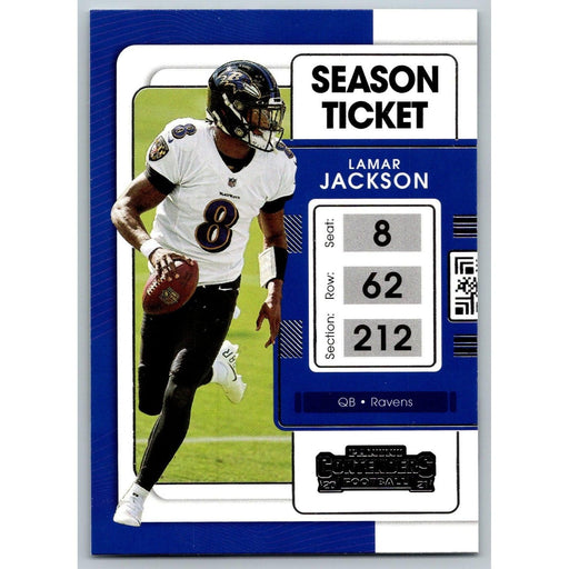 Lamar Jackson – Baltimore Ravens 2021 Panini Contenders Winning Ticket –