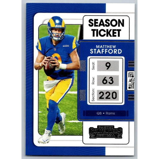 2021 Panini Contenders NFL Matthew Stafford Los Angeles Rams #54 - Collectible Craze America