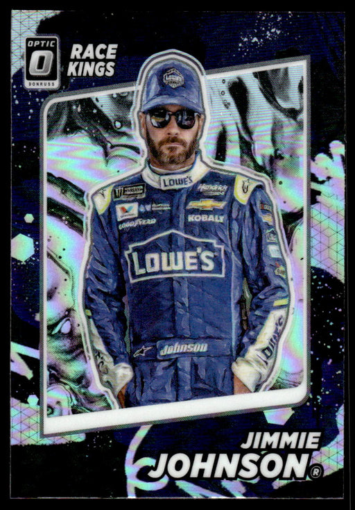 Jimmie Johnson 2022 Panini Donruss Racing Optic Holo Race Kings Front of Card