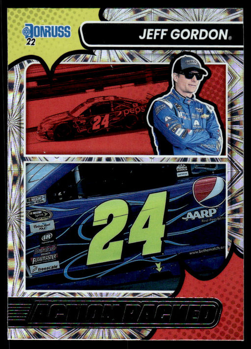 Jeff Gordon 2022 Panini Donruss Racing Action Packed Front of Card