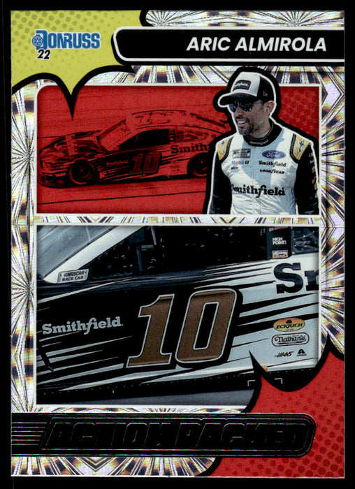 Aric Almirola 2022 Panini Donruss Racing Action Packed Front of Card