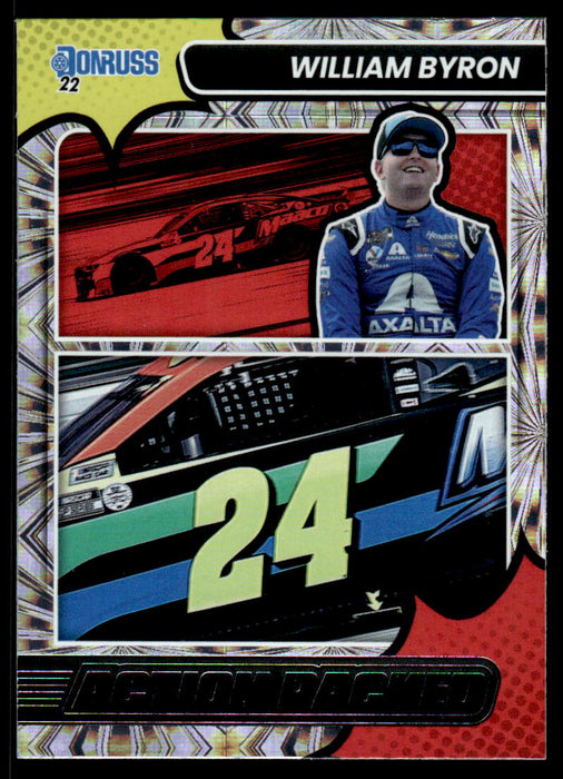 William Byron 2022 Panini Donruss Racing Action Packed Front of Card