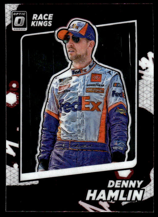 Denny Hamlin 2022 Panini Donruss Racing Optic Race Kings Front of Card