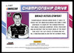 Brad Keselowski 2022 Panini Donruss Racing Holo Championship Drive Back of Card