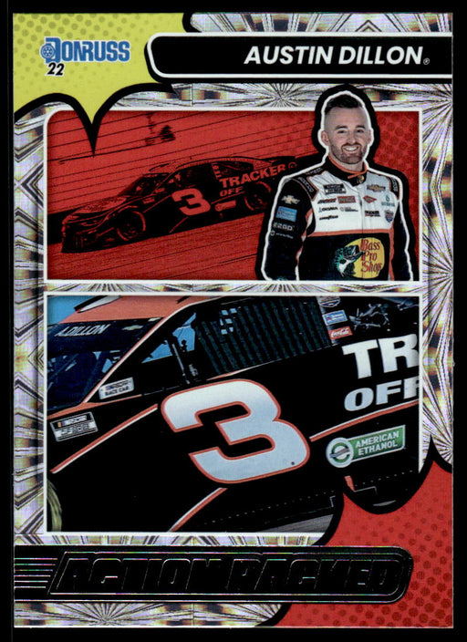 Austin Dillon 2022 Panini Donruss Racing Action Packed Front of Card