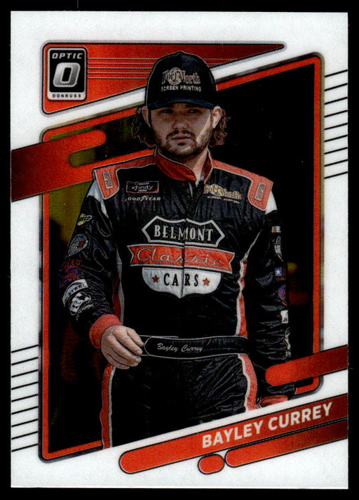 Bayley Currey 2022 Panini Donruss Racing Optic Front of Card