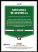 Michael McDowell 2022 Panini Donruss Racing Optic Holo Back of Card