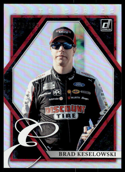 Brad Keselowski 2022 Panini Donruss Racing Holo Elite Series Front of Card