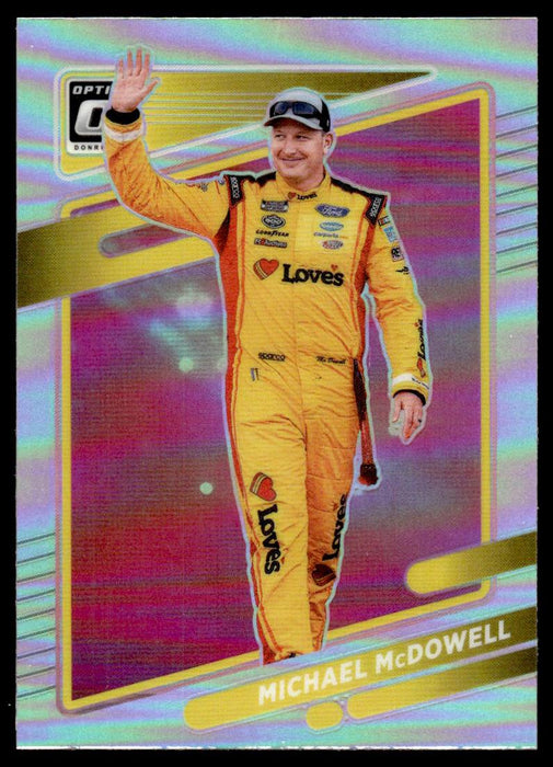 Michael McDowell 2022 Panini Donruss Racing Optic Holo Front of Card