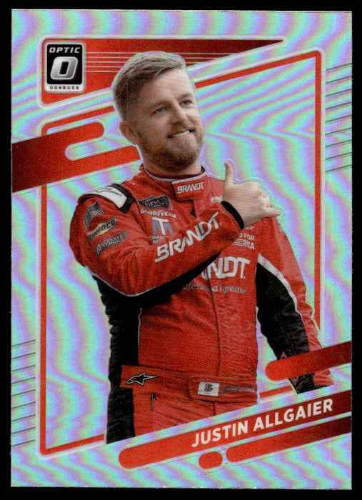 Justin Allgaier 2022 Panini Donruss Racing Optic Holo Front of Card