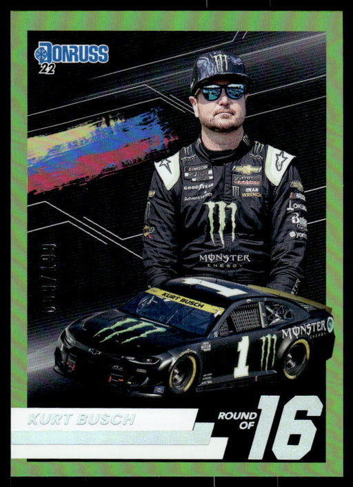 Kurt Busch 2022 Panini Donruss Racing Holo Round of 16  Front of Card