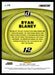 Ryan Blaney 2022 Panini Donruss Racing Contenders Back of Card