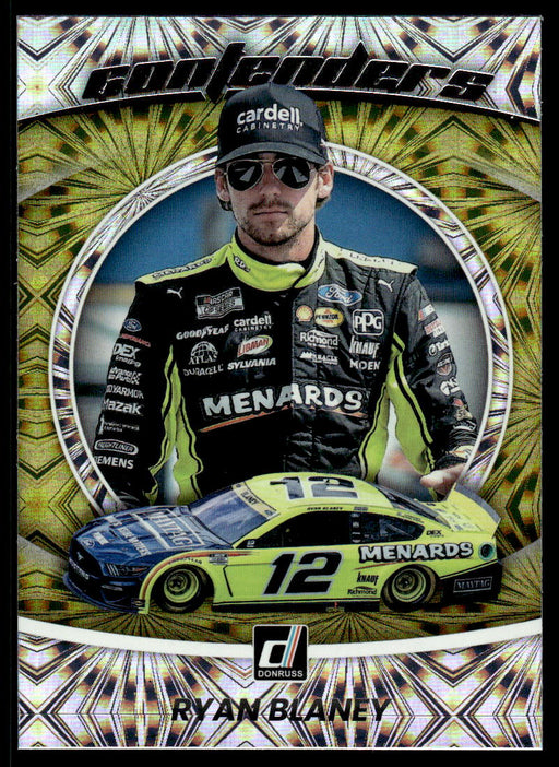 Ryan Blaney 2022 Panini Donruss Racing Contenders Front of Card