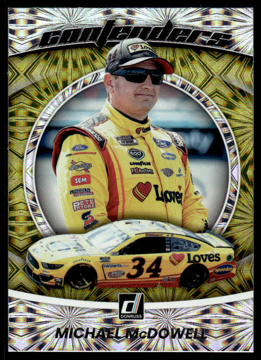 Michael McDowell 2022 Panini Donruss Racing Contenders Front of Card