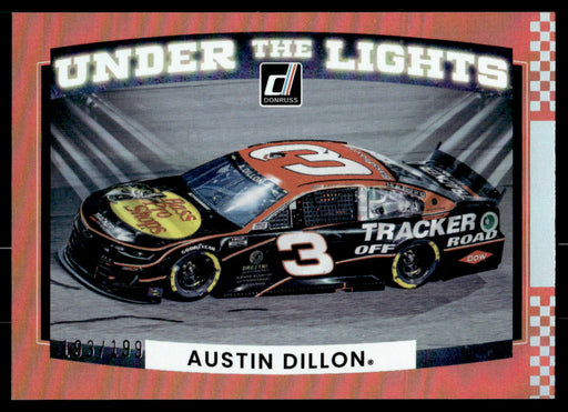 Austin Dillon 2022 Panini Donruss Racing Holo Under the Lights Front of Card