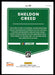 Sheldon Creed 2022 Panini Donruss Racing Optic Holo Back of Card