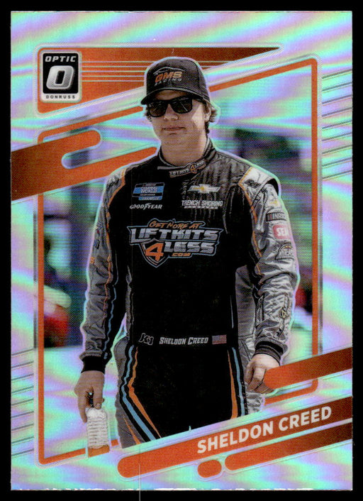 Sheldon Creed 2022 Panini Donruss Racing Optic Holo Front of Card