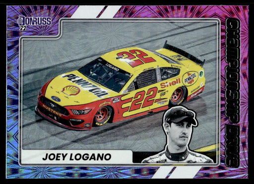 Joey Logano 2022 Panini Donruss Racing Championship Drive Front of Card