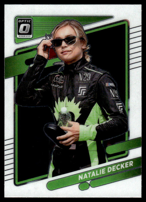 Natalie Decker 2022 Panini Donruss Racing Optic Front of Card