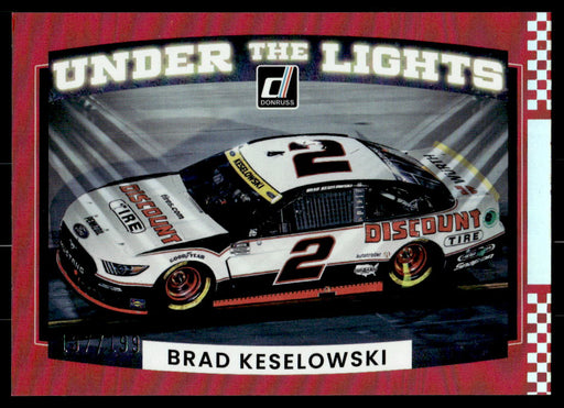 Brad Keselowski 2022 Panini Donruss Racing Holo Under the Lights Front of Card