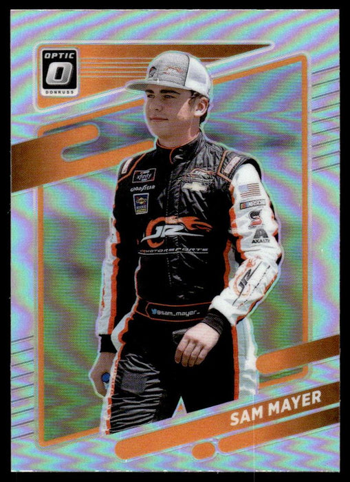 Sam Mayer 2022 Panini Donruss Racing Optic Holo Front of Card