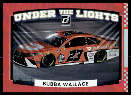 Bubba Wallace 2022 Panini Donruss Racing Holo Under the Lights Front of Card
