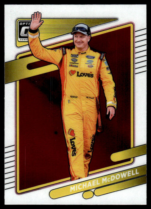 Michael McDowell 2022 Panini Donruss Racing Optic Front of Card