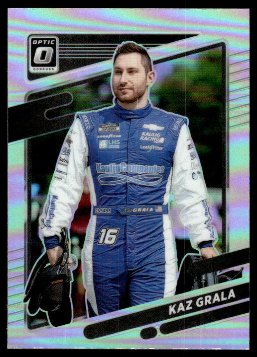 Kaz Grala 2022 Panini Donruss Racing Optic Holo Front of Card