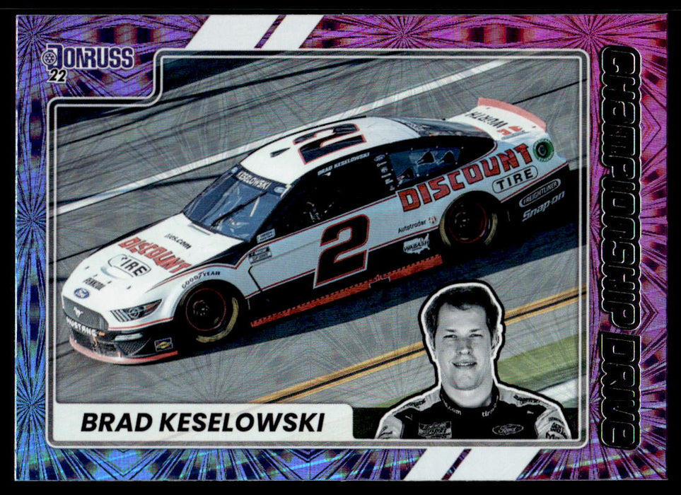 Brad Keselowski 2022 Panini Donruss Racing Championship Drive Front of Card