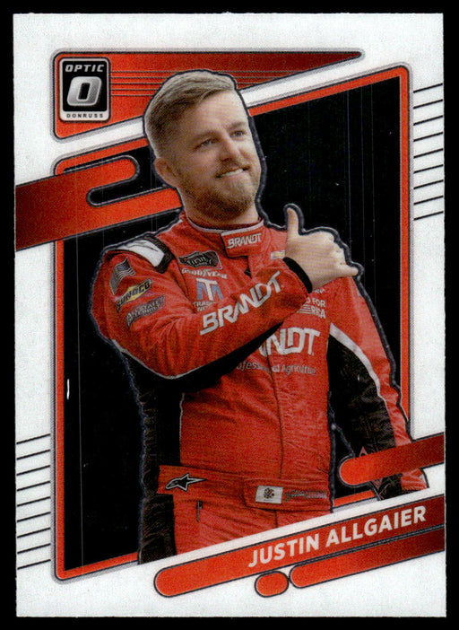 Justin Allgaier 2022 Panini Donruss Racing Optic Front of Card