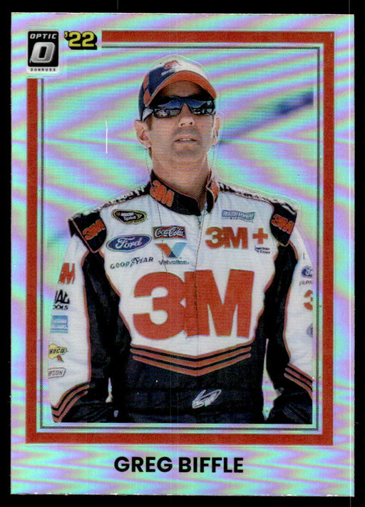 Greg Biffle 2022 Panini Donruss Racing Optic Holo Retro 1981 Front of Card