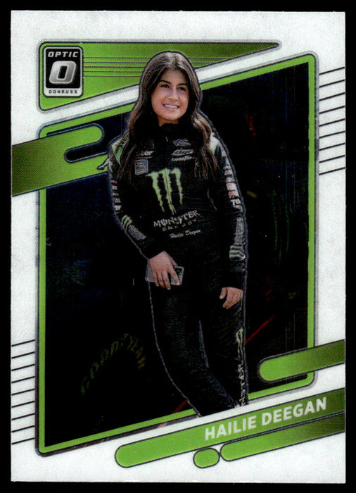 Hailie Deegan 2022 Panini Donruss Racing Optic Front of Card