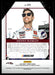 Denny Hamlin 2022 Panini Donruss Racing Elite Series Back of Card
