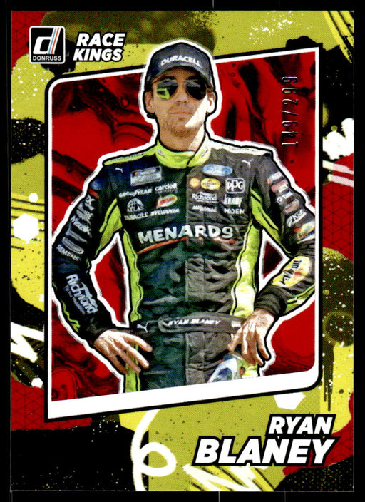 Ryan Blaney 2022 Panini Donruss Racing Red Race Kings Front of Card