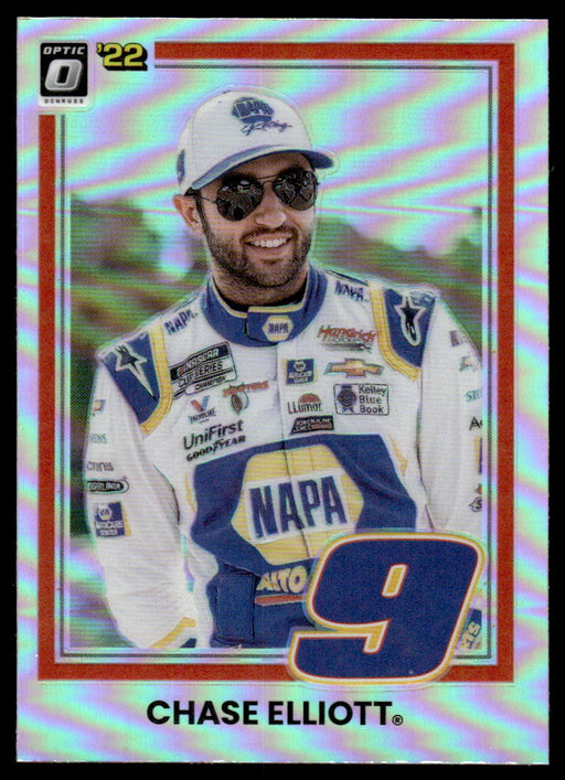 Chase Elliott 2022 Panini Donruss Racing Optic Holo Retro 1981 Front of Card