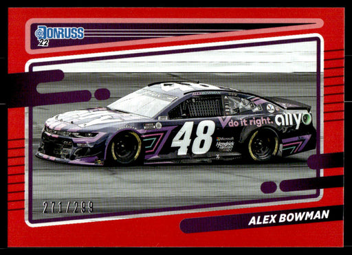 Alex Bowman 2022 Panini Donruss Racing Red Front of Card