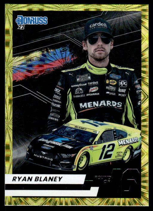 Ryan Blaney 2022 Panini Donruss Racing Round of 18 Front of Card