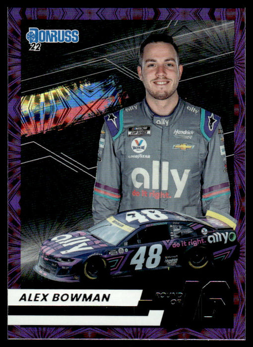 Alex Bowman 2022 Panini Donruss Racing Round of 21 Front of Card