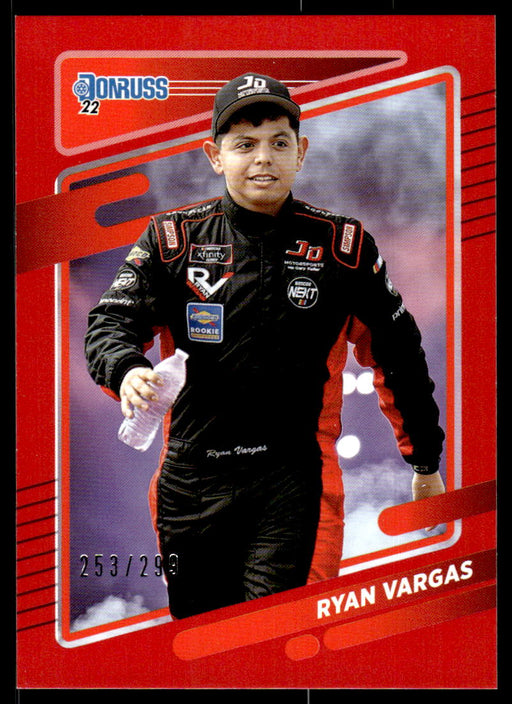 Ryan Vargas 2022 Panini Donruss Racing Red Front of Card