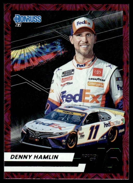 Denny Hamlin 2022 Panini Donruss Racing Round of 22 Front of Card