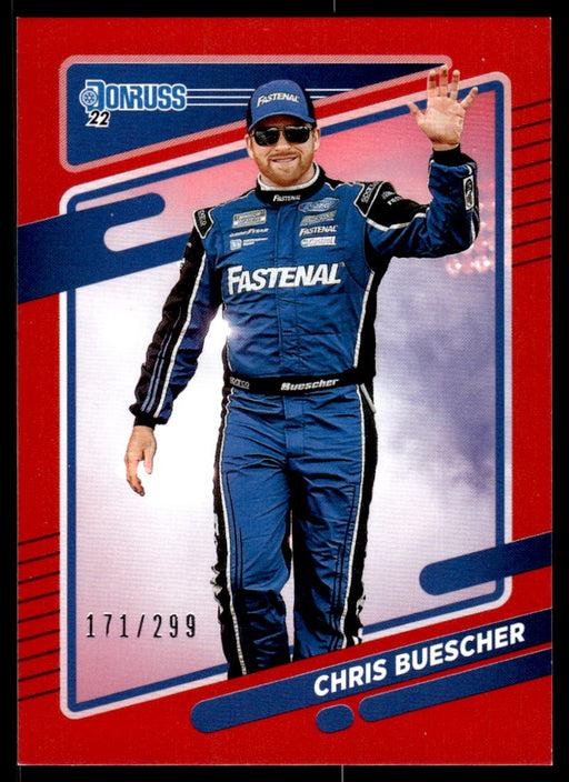 Chris Buescher 2022 Panini Donruss Racing Red Front of Card