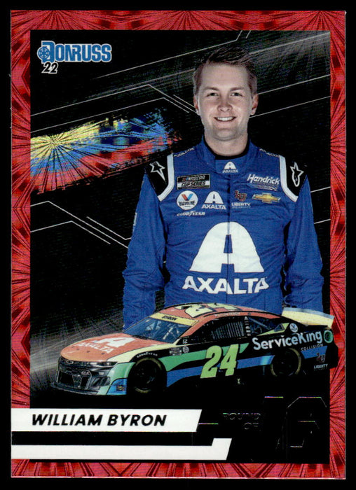 William Byron 2022 Panini Donruss Racing Round of 23 Front of Card