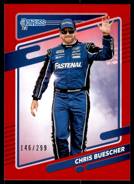 Chris Buescher 2022 Panini Donruss Racing Red Front of Card