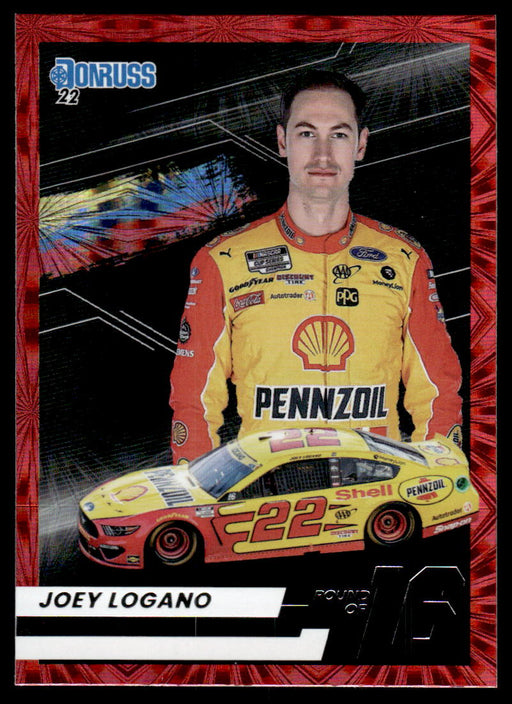 Joey Logano 2022 Panini Donruss Racing Round of 24 Front of Card