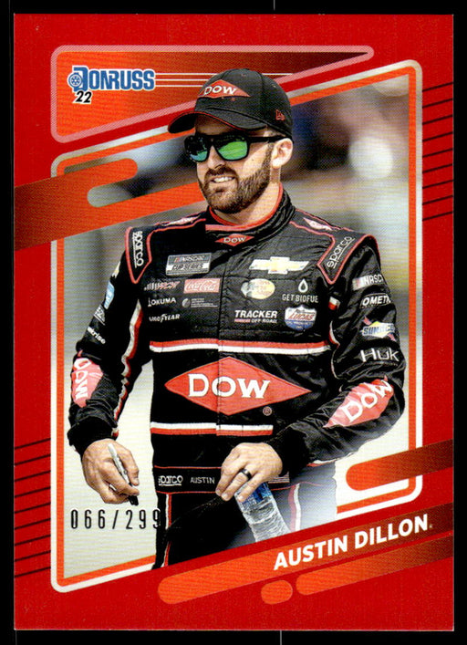 Austin Dillon 2022 Panini Donruss Racing Red Front of Card