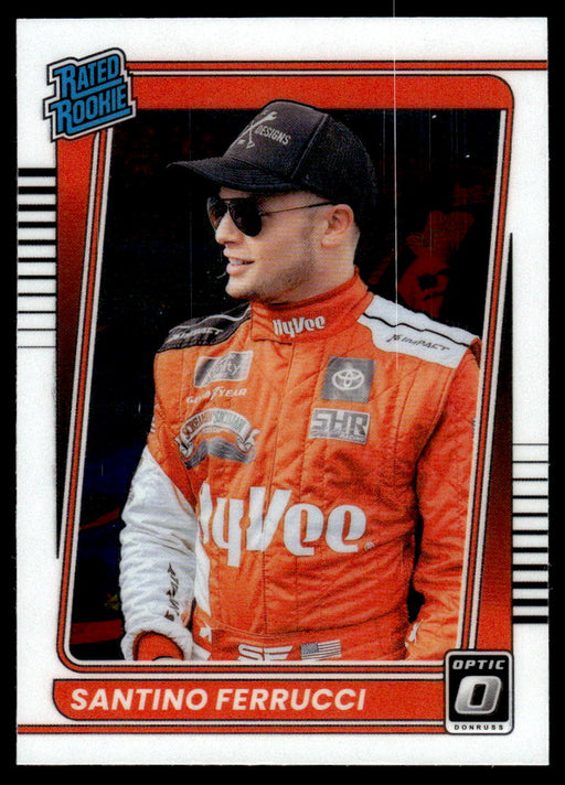 Santino Ferrucci 2022 Panini Donruss Racing Optic Rated Rookie Front of Card